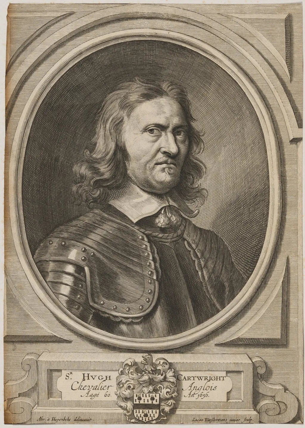 Sir Hugh Cartwright, by Lucas Vorsterman II, ink, 1664