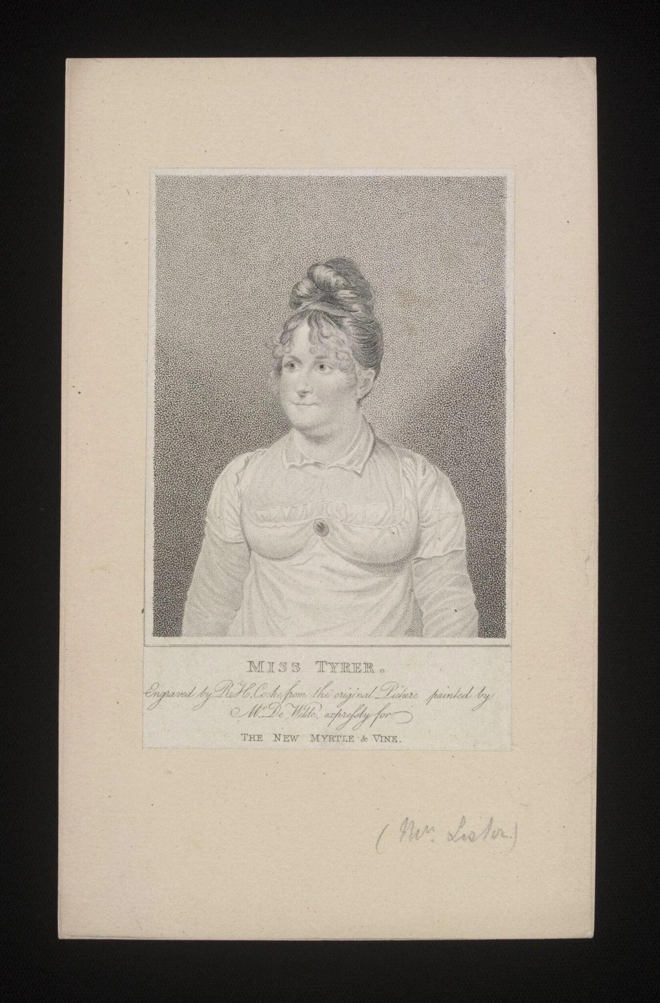 Miss Tyrer, detail