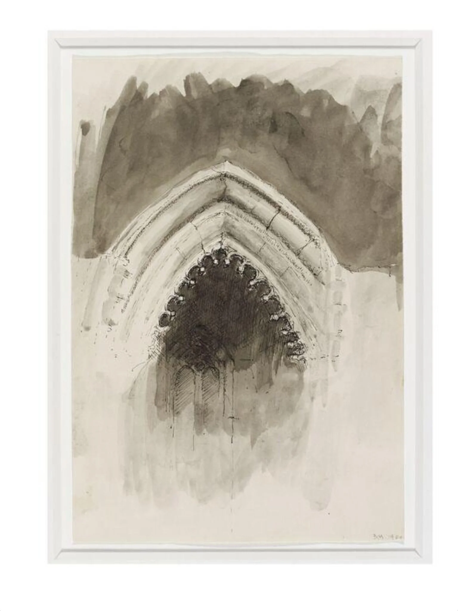 Direct Study of Gothic Arch in Great Sculpture Courts - Victoria & Albert Museum, detail