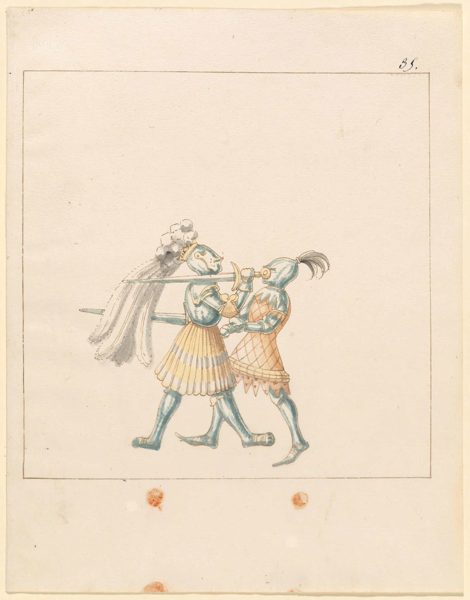 Foot Combat with Longswords, detail