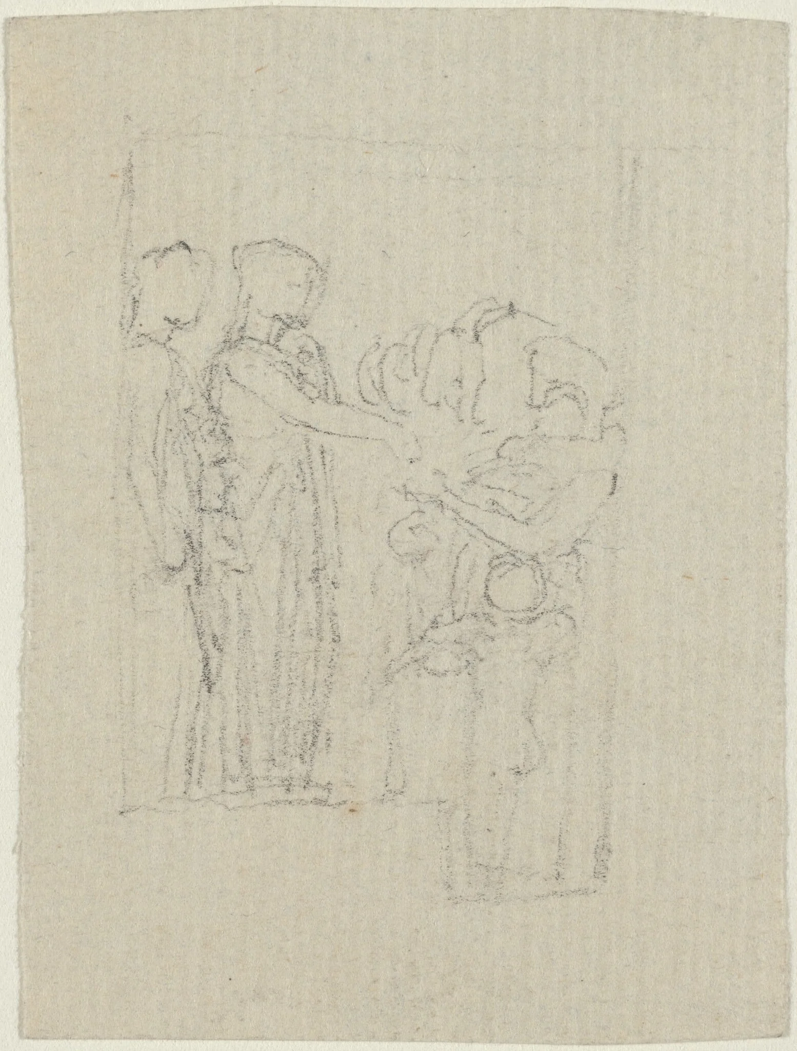 Beggars at a Door (Study for the Yarborough Monument), detail