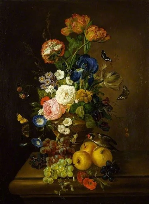 Vase of flowers, detail