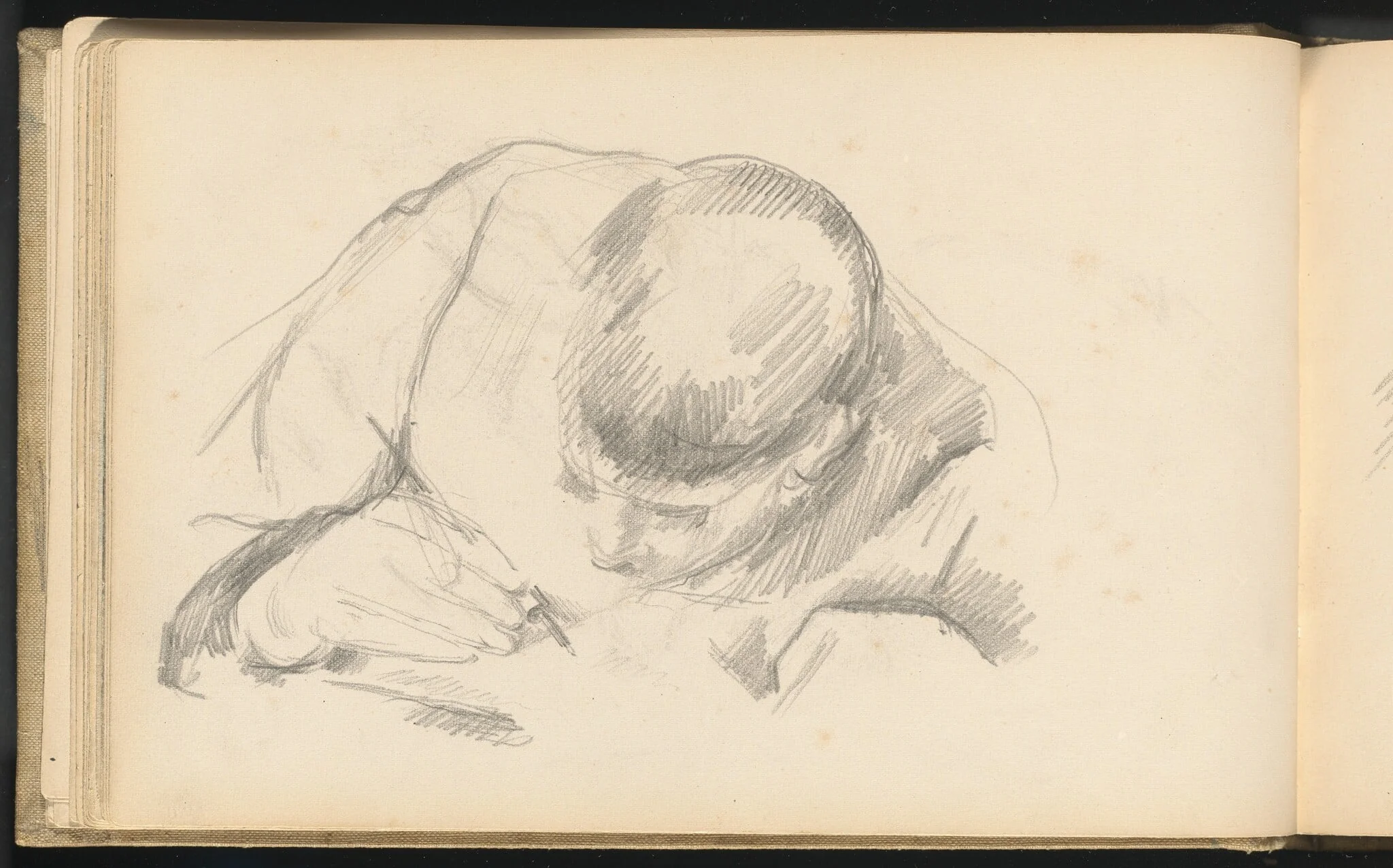 The Artist's Son Writing, detail