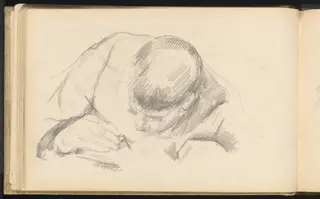 The Artist's Son Writing, by Paul Cézanne, graphite, 1887