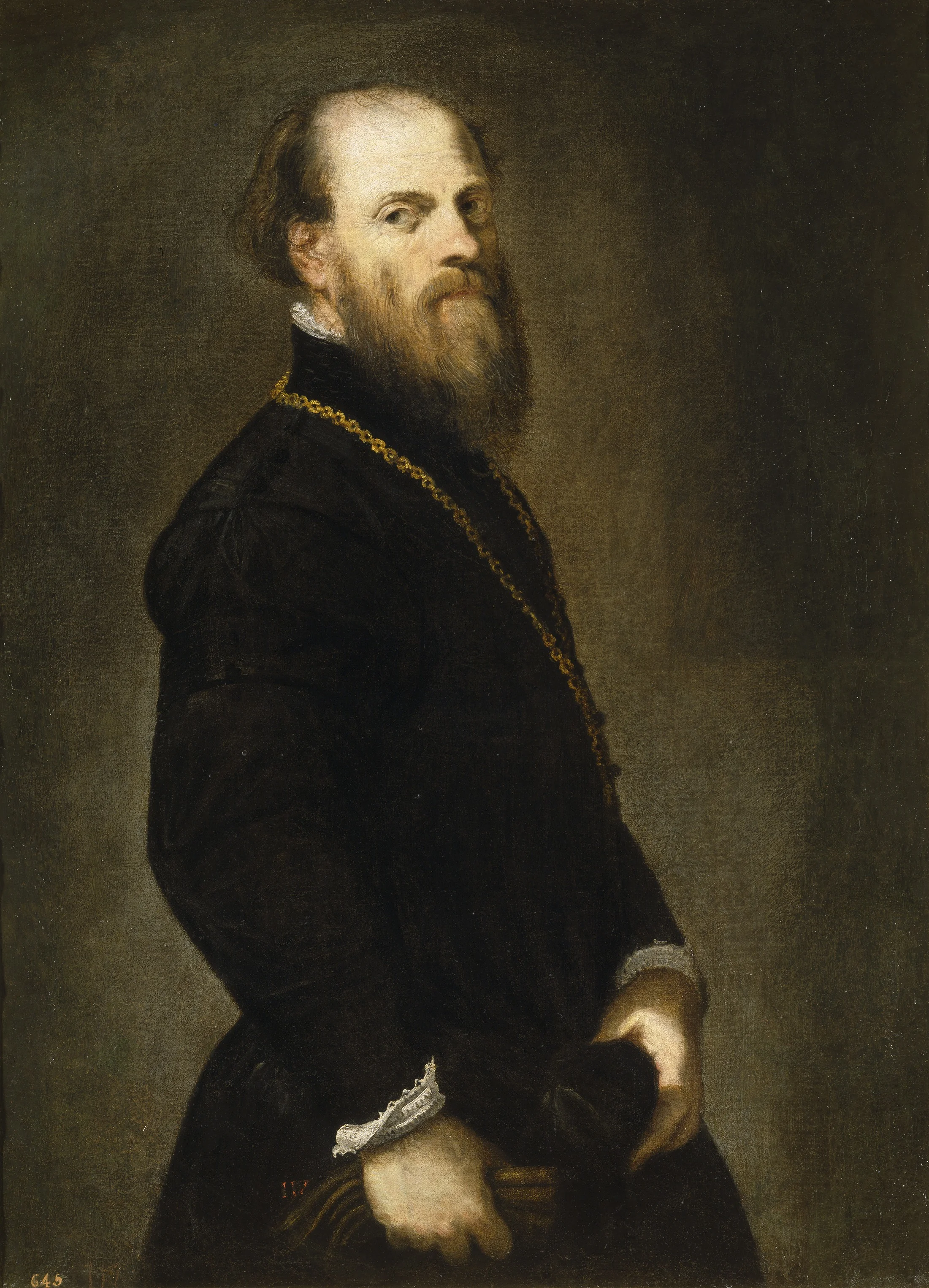 Man with a Golden Lace, detail