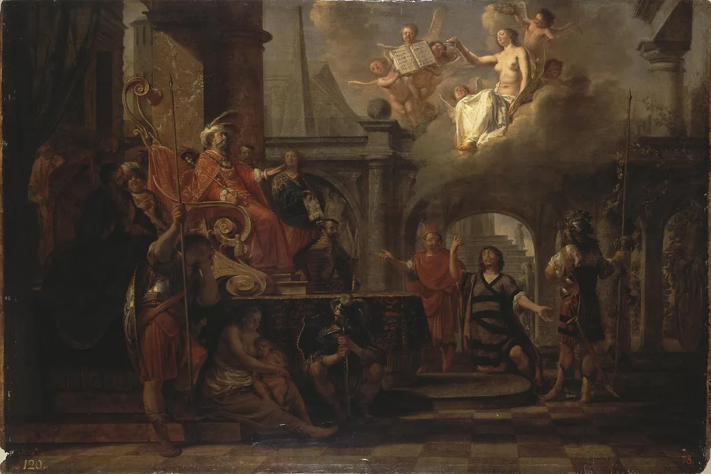 Zorovavel and Darius, by Nikolaus Knüpfer, oil, 1653