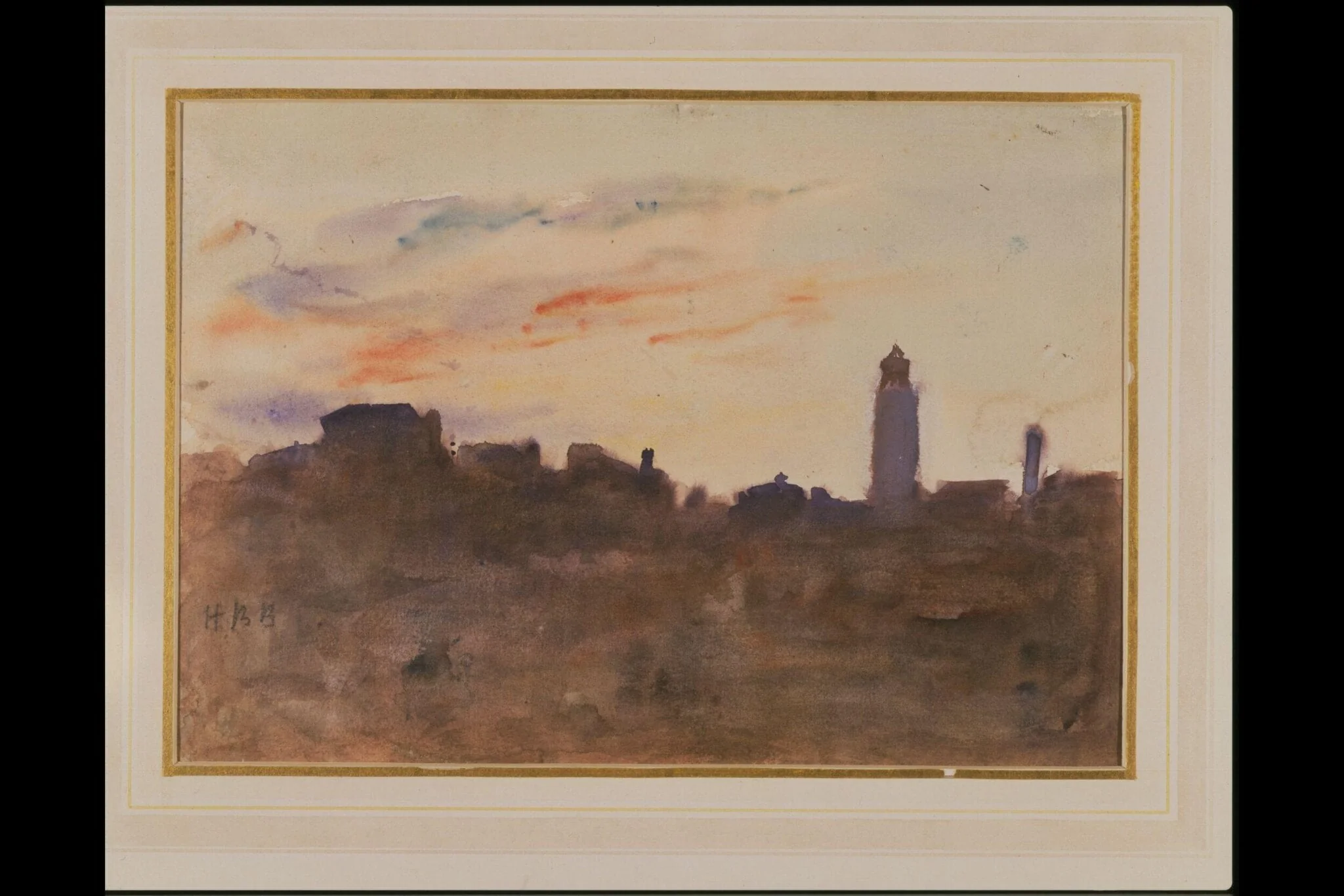 At Sunrise: view from the artist's window in Morpeth Terrace, detail