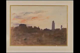 At Sunrise: view from the artist's window in Morpeth Terrace, by Hercules Brabazon Brabazon, watercolor, 1874