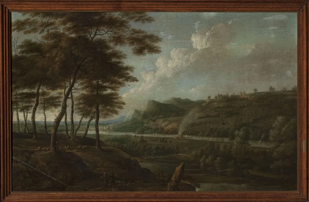 Landscape, by Lucas van Uden, oil, 1643