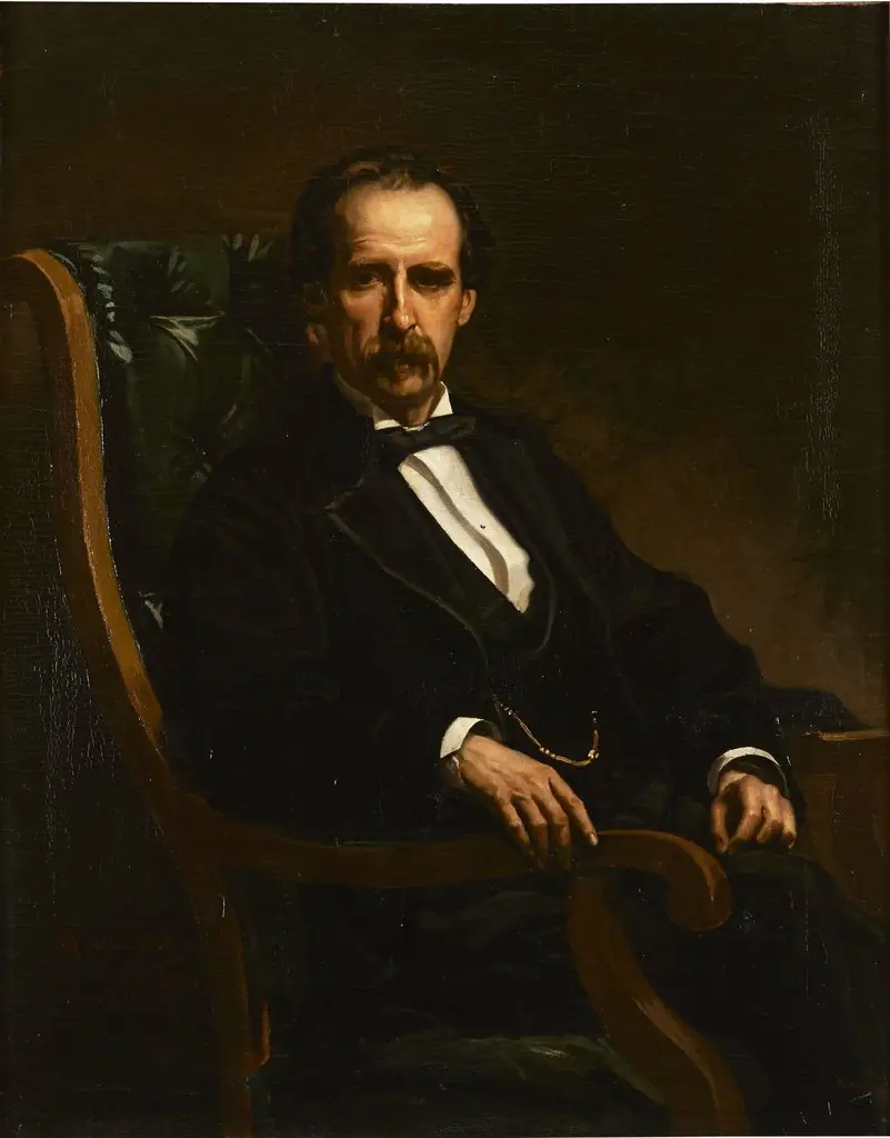 El escritor Enrique Pérez Escrich, by Ricardo María Navarrete Fos, oil, 1873