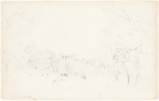 Chatsworth [recto], by David Cox, graphite, 1831