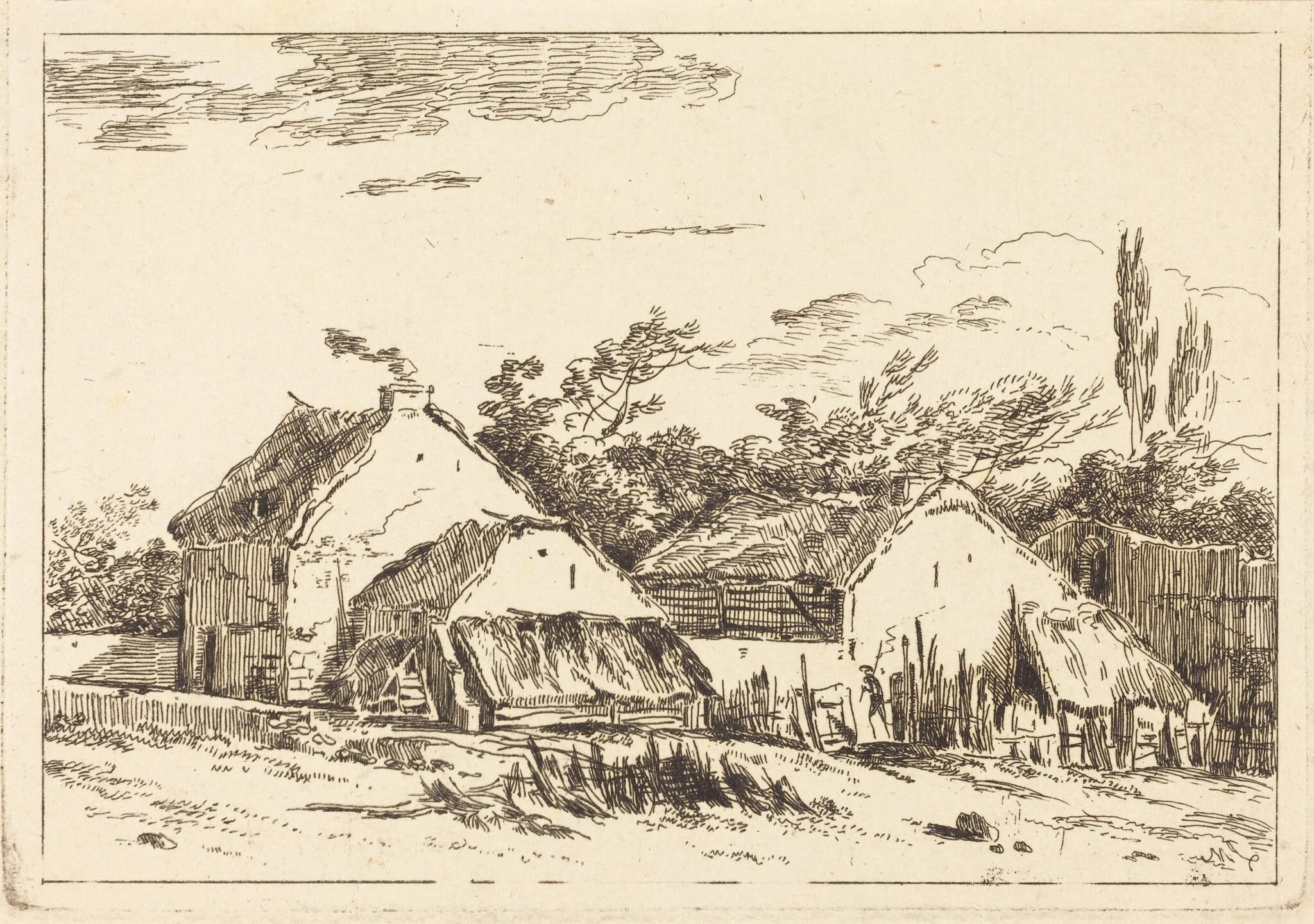 Two Barns, detail