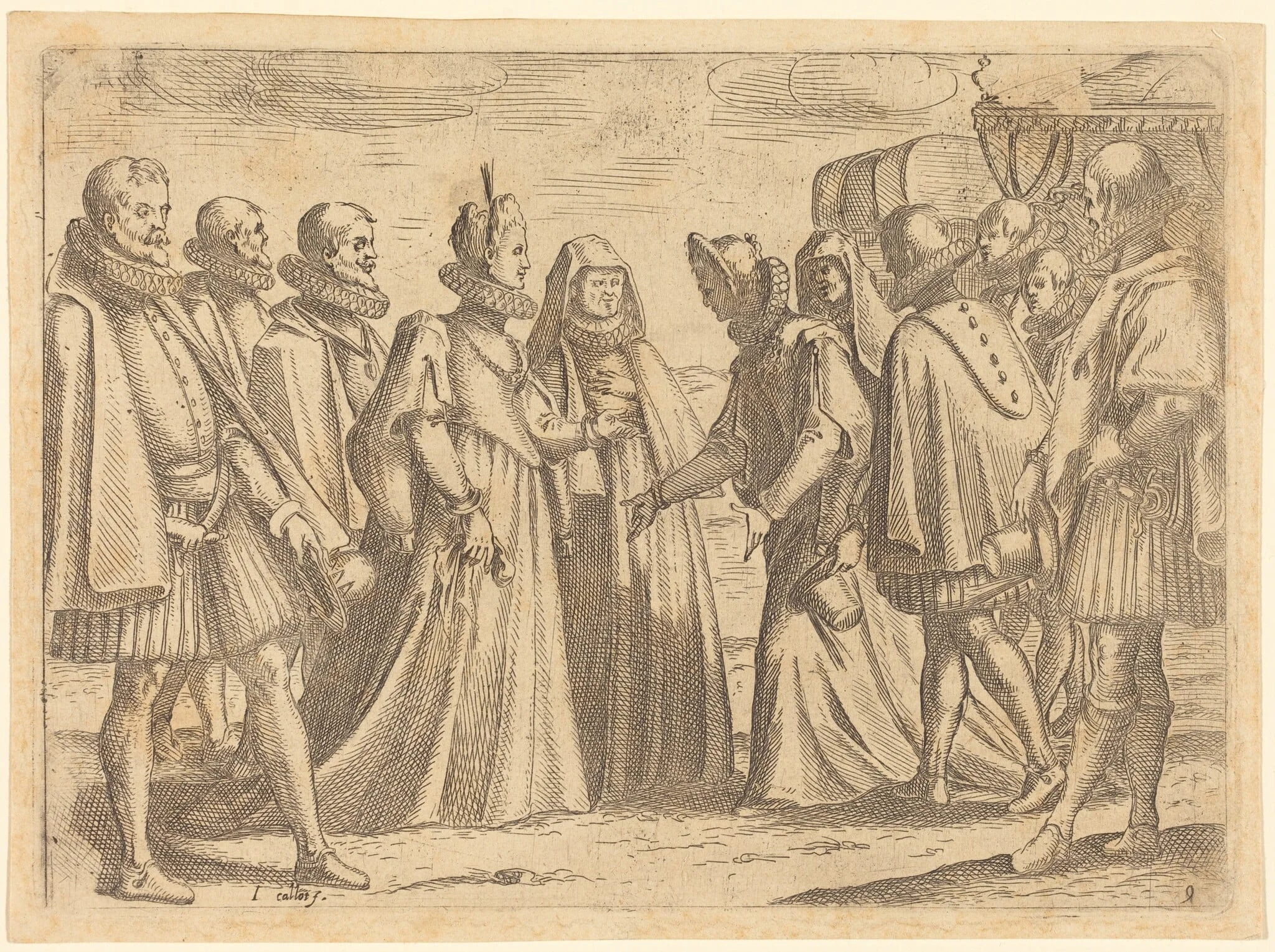 Reception at Mantua, detail