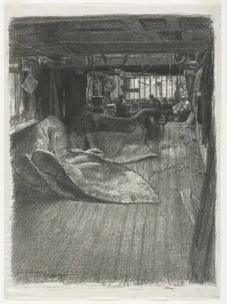 The Sailmaker's Loft, by Thomas Robert Way, 1911