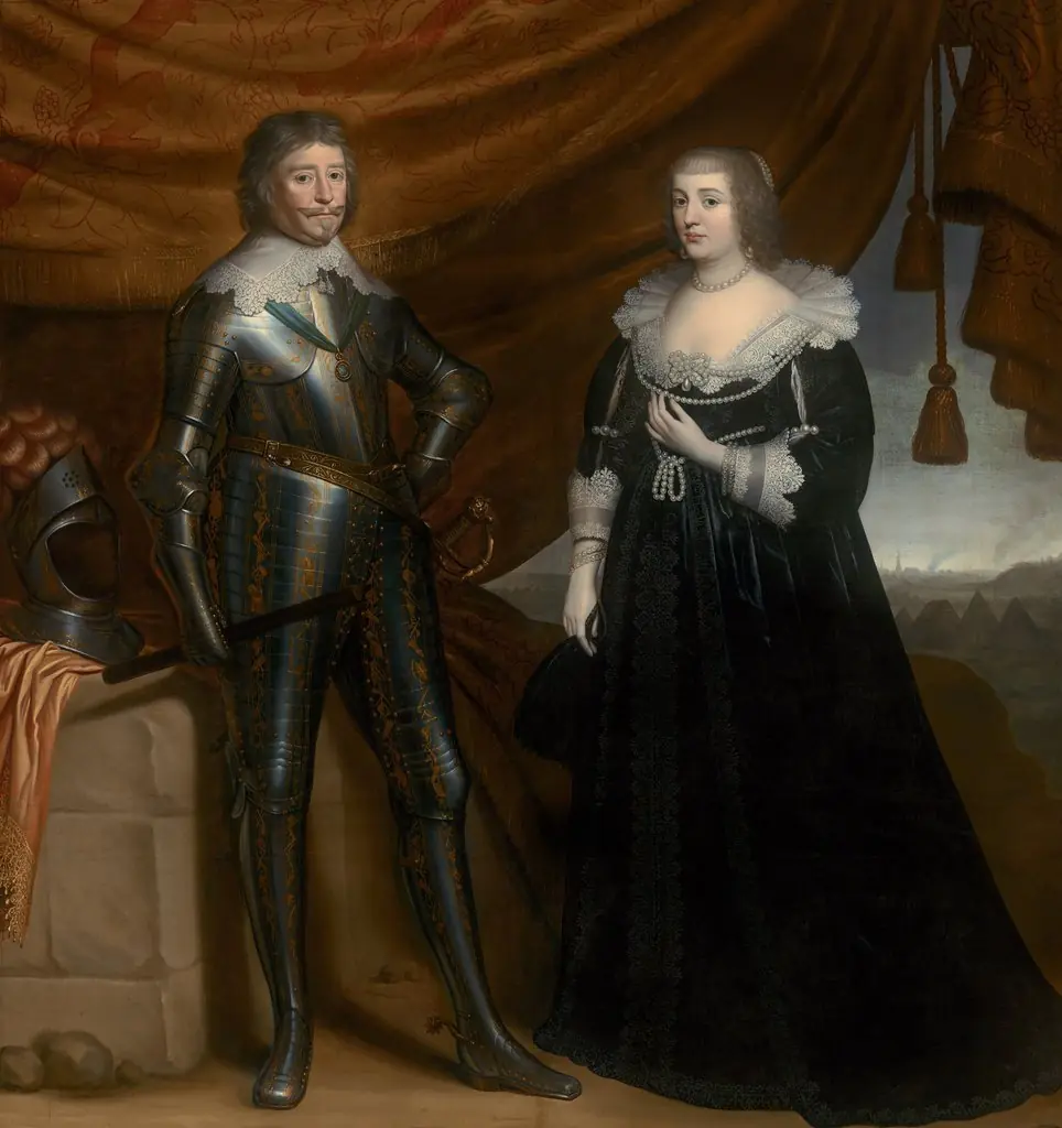 Double Portrait of Frederik Hendrik (1584- 1647) and Amalia of Solms-Braunfels (1602- 1675), by Gerard van Honthorst, oil, 1637