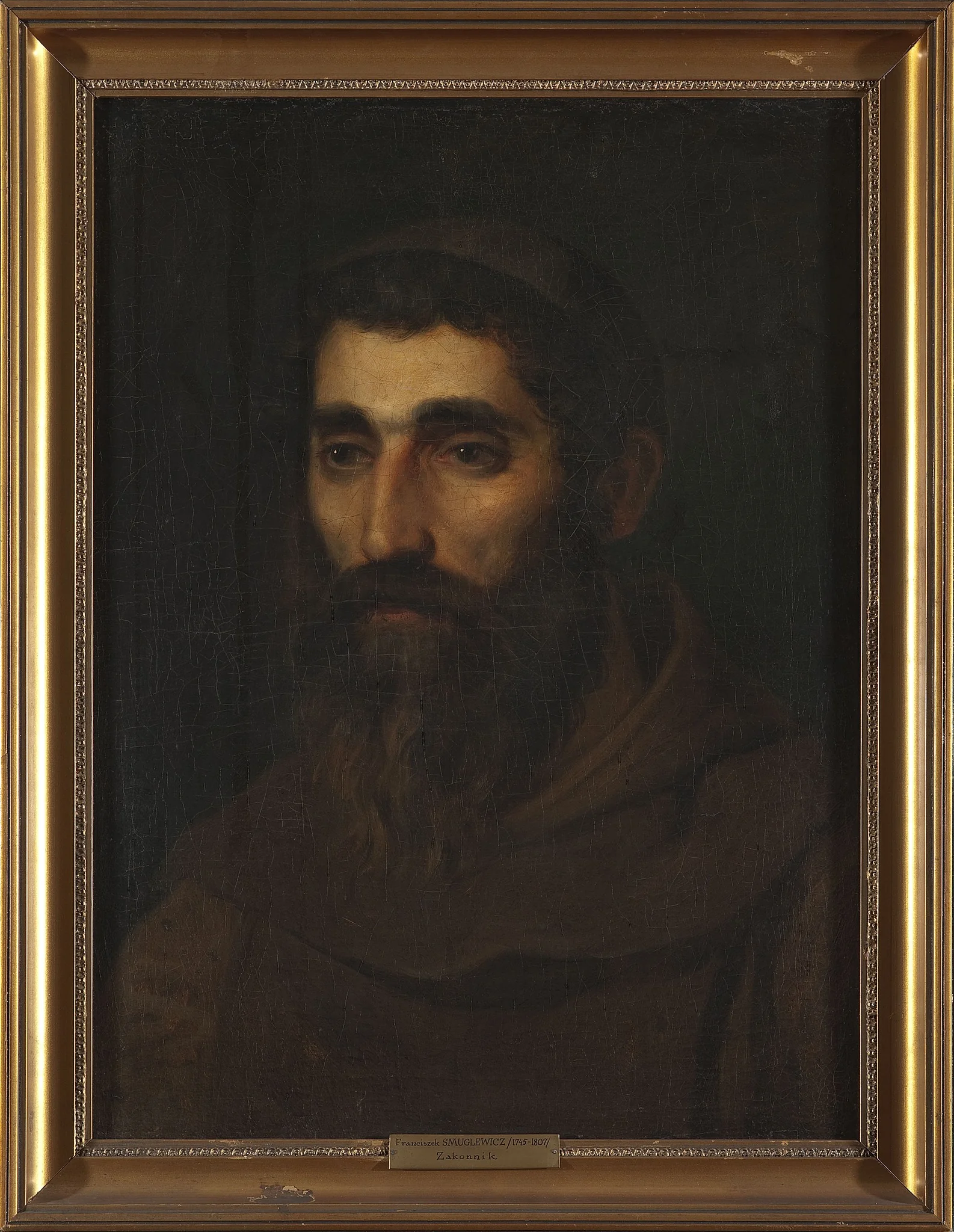 Portrait of a monk, detail