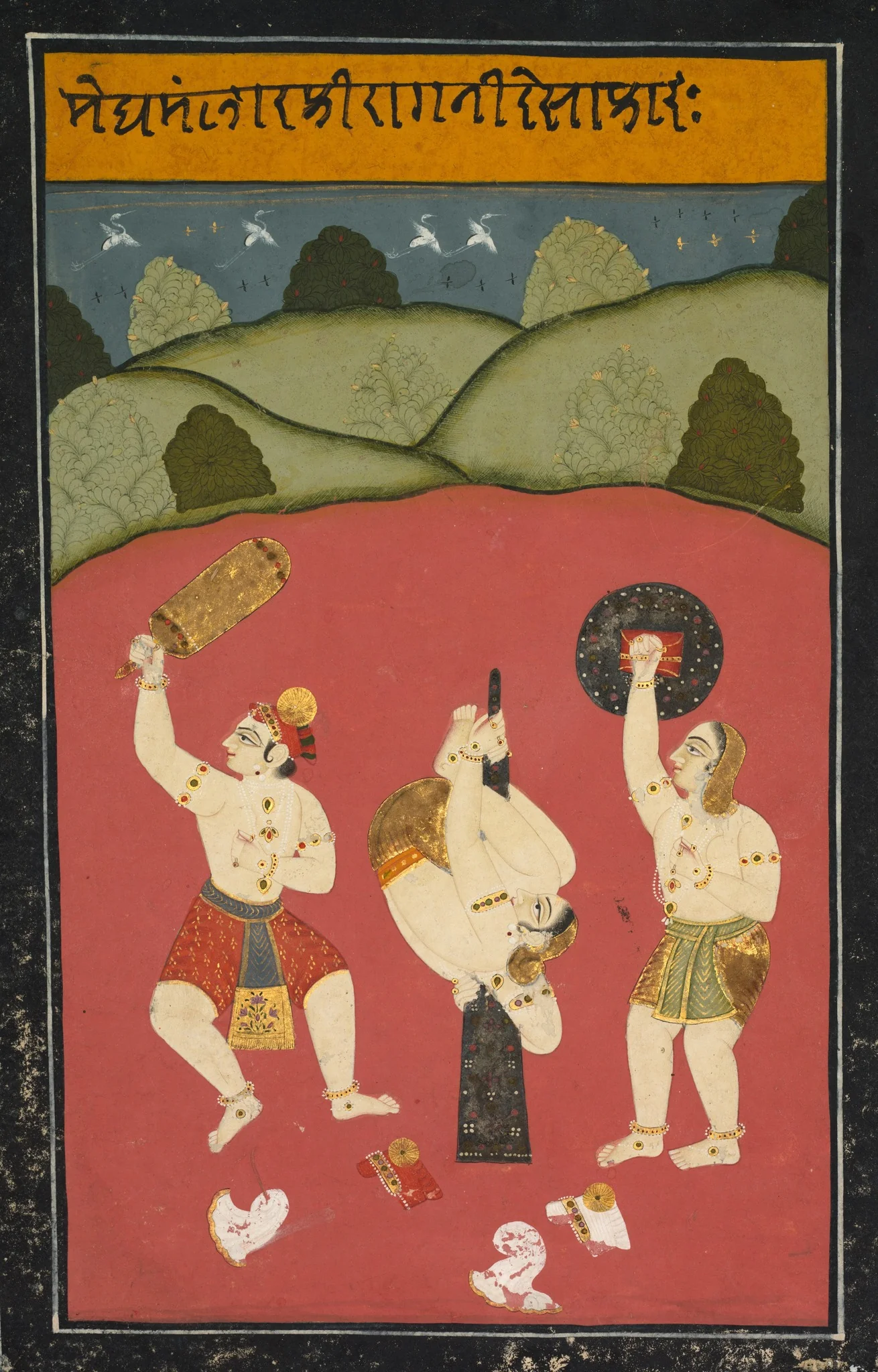 Ragini Desakh of Meghamalhar, detail