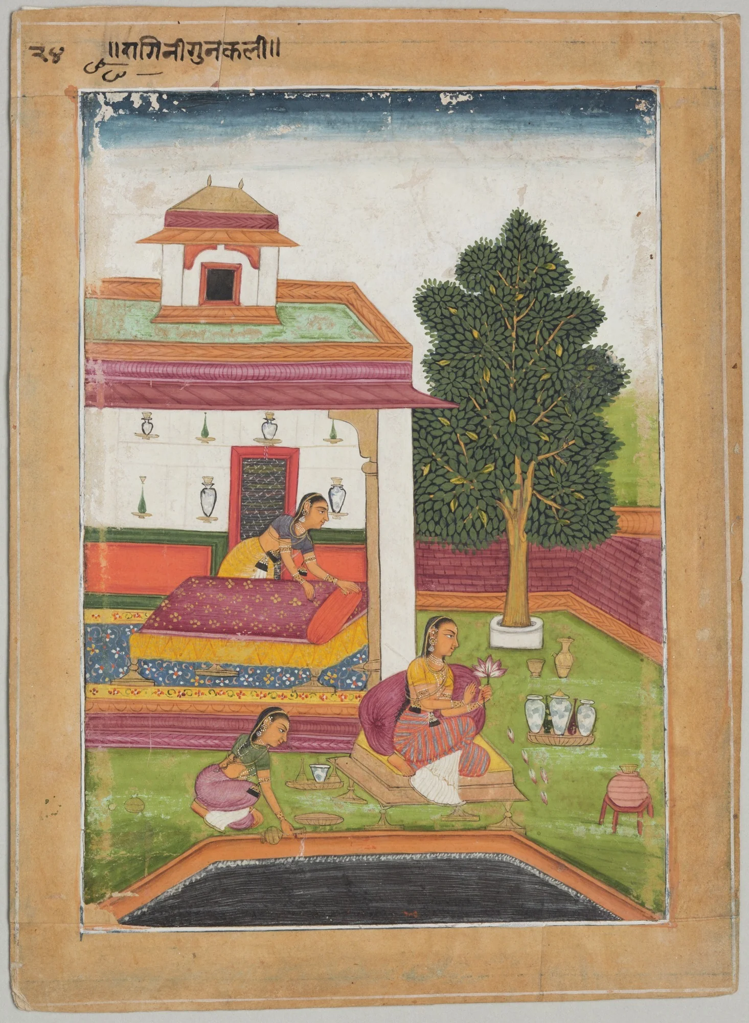 Illustration to the Musical Mode Malasari Ragini, detail