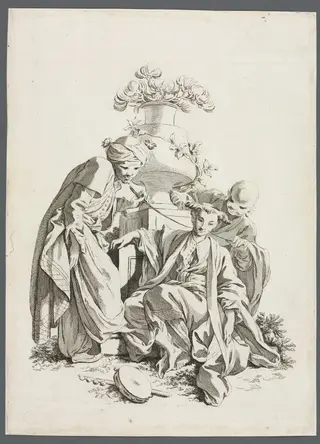 The Senses: Touch (after Boucher), by Gabriel Huquier, 1750