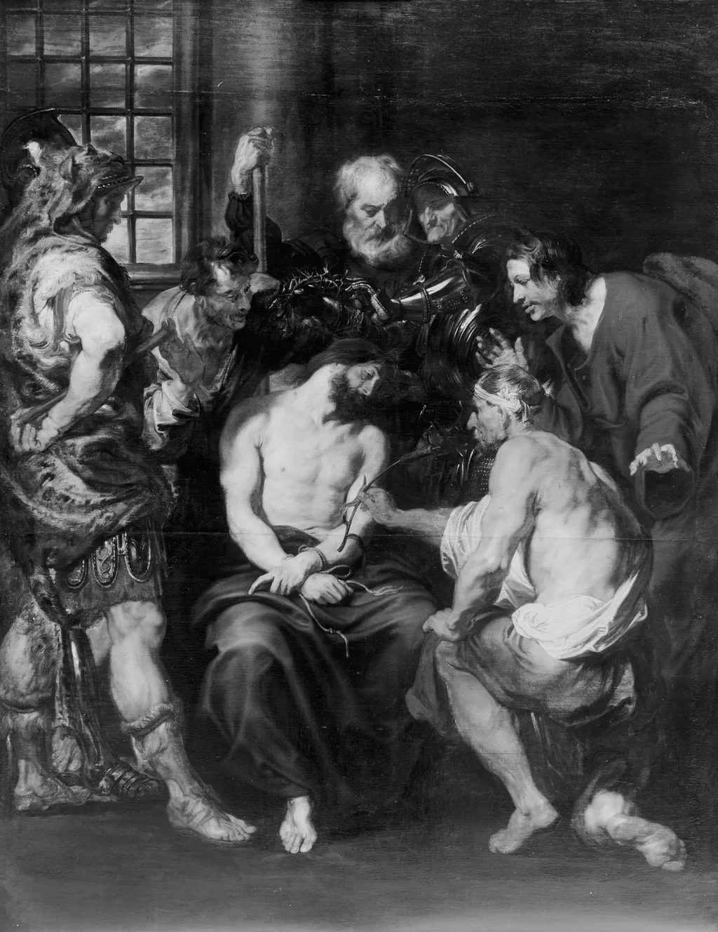 Christ is mocked by soldiers, c. 1618, by Anthony van Dyck, oil, 1618