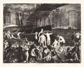 Splinter Beach, by George Bellows, ink, 1916