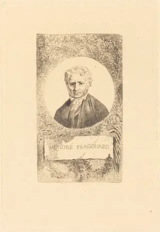 Honoré Fragonard, by Charles Le Carpentier, ink, 1806
