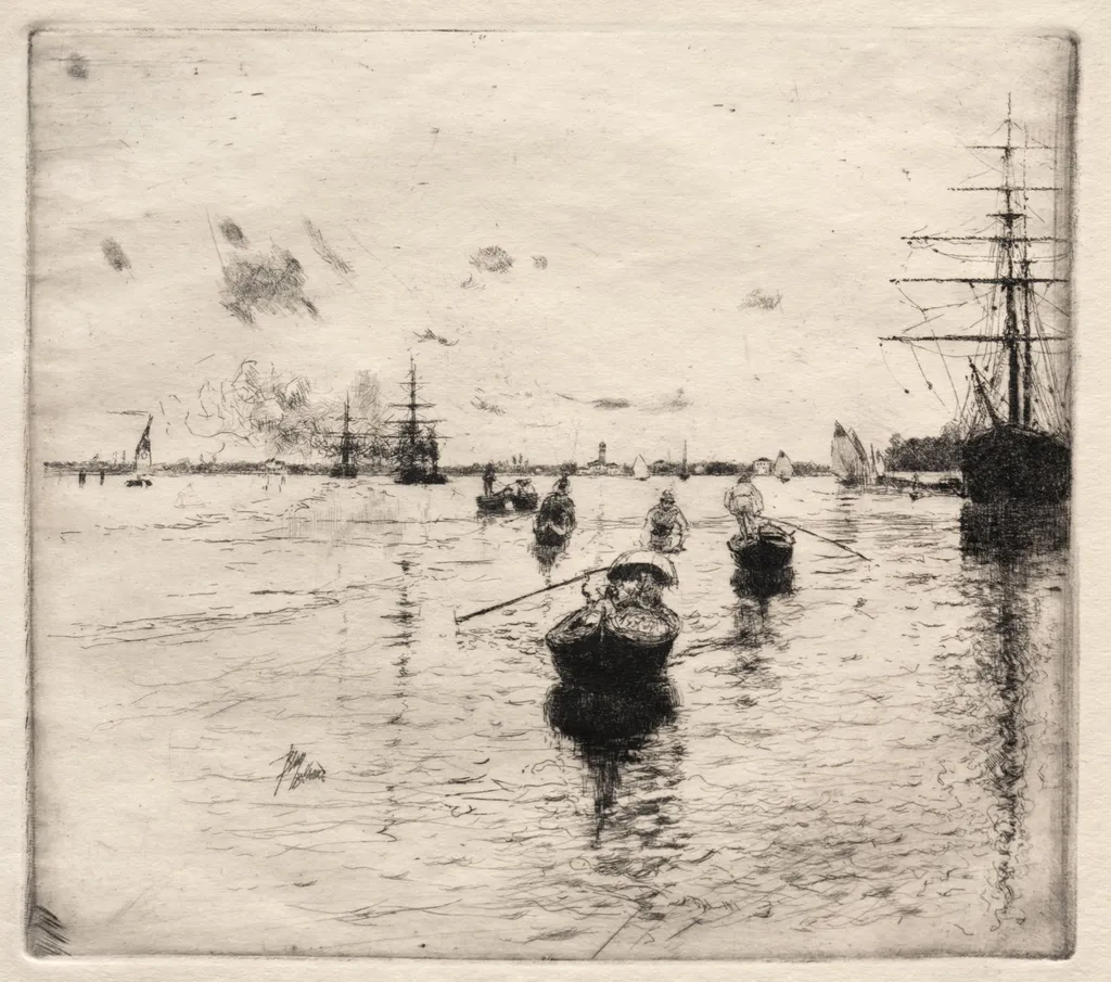 Lagoon with Steamers and Gondolas, by Robert Frederick Blum, 1885