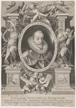 Sigismund III, King of Poland, by Aegidius Sadeler II, ink, 1600