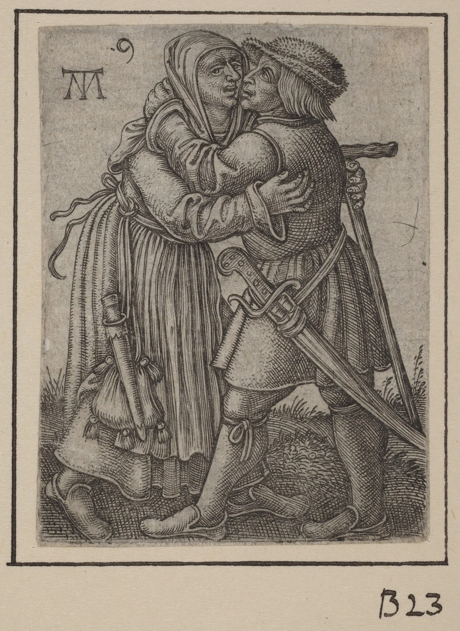 Embracing Couple, detail