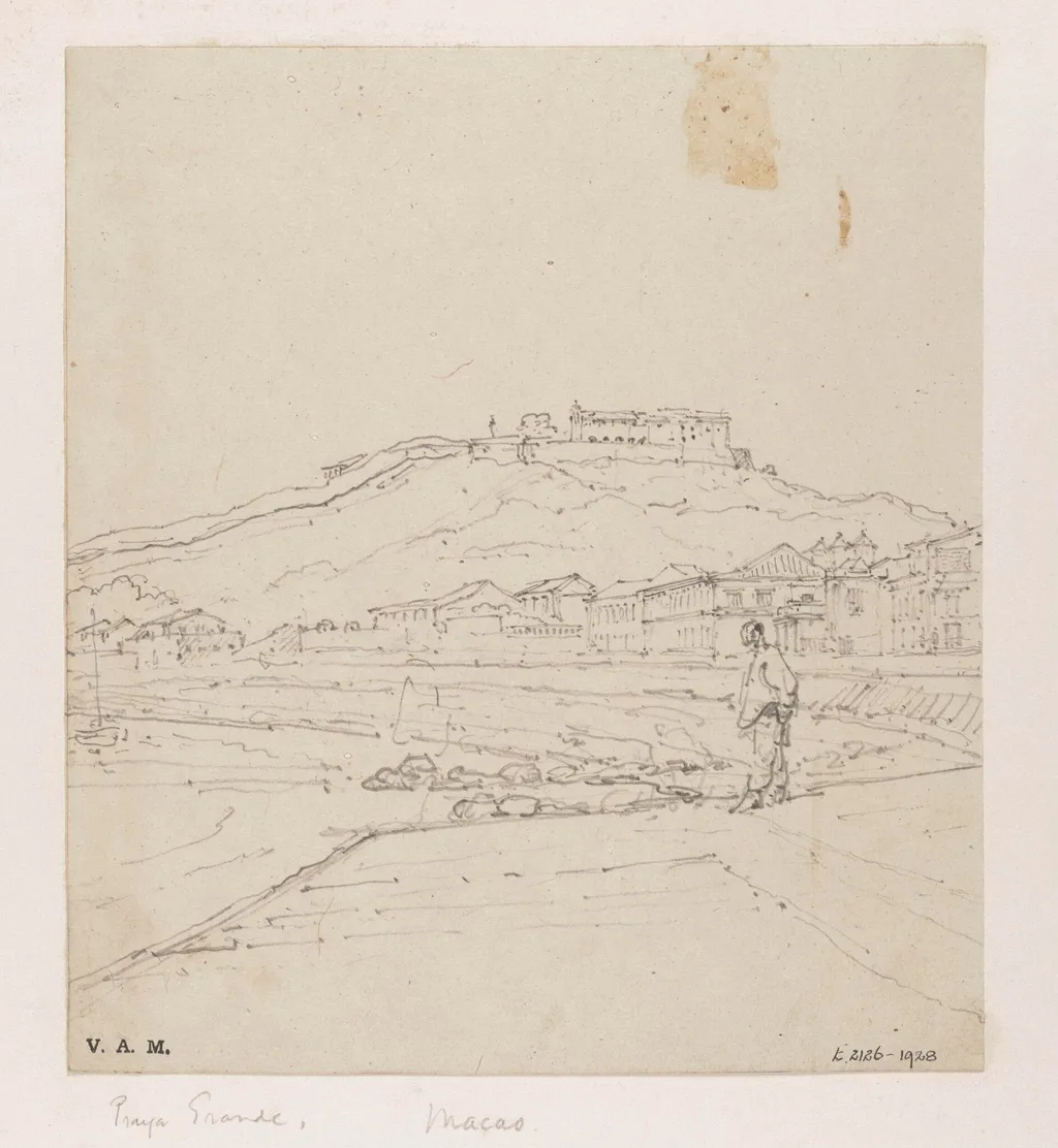 Part of the Praya Grande, Macau, by George Chinnery, 19