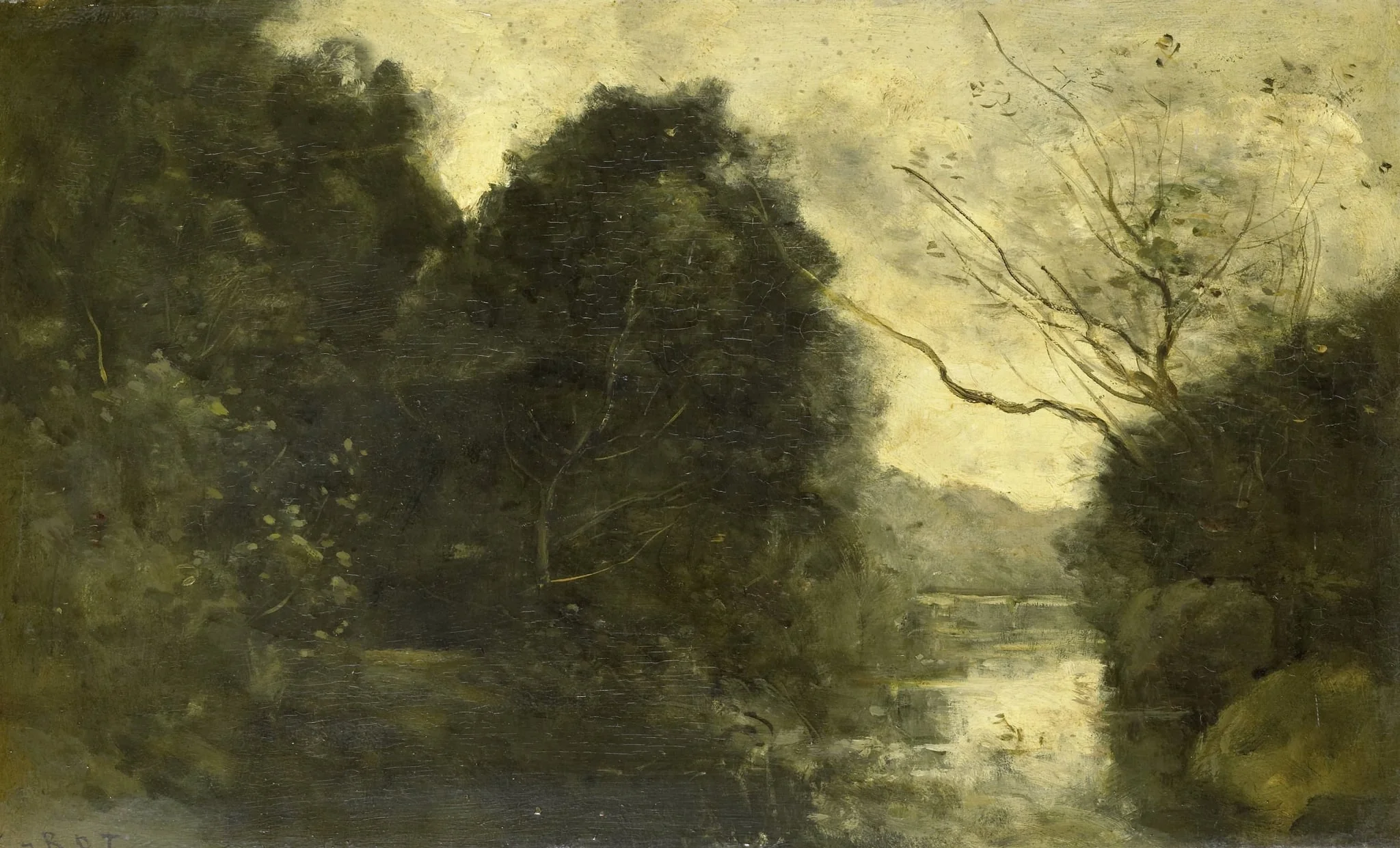 Pond in the Woods, detail