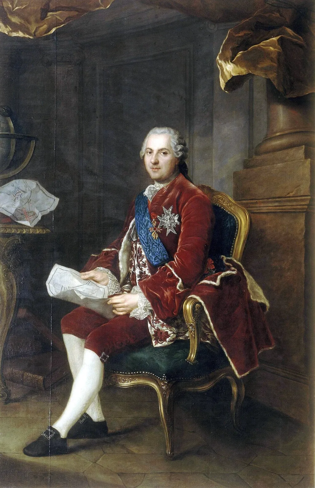Louis, Dauphin of France, by Anne Baptiste Nivelon, oil, 1764
