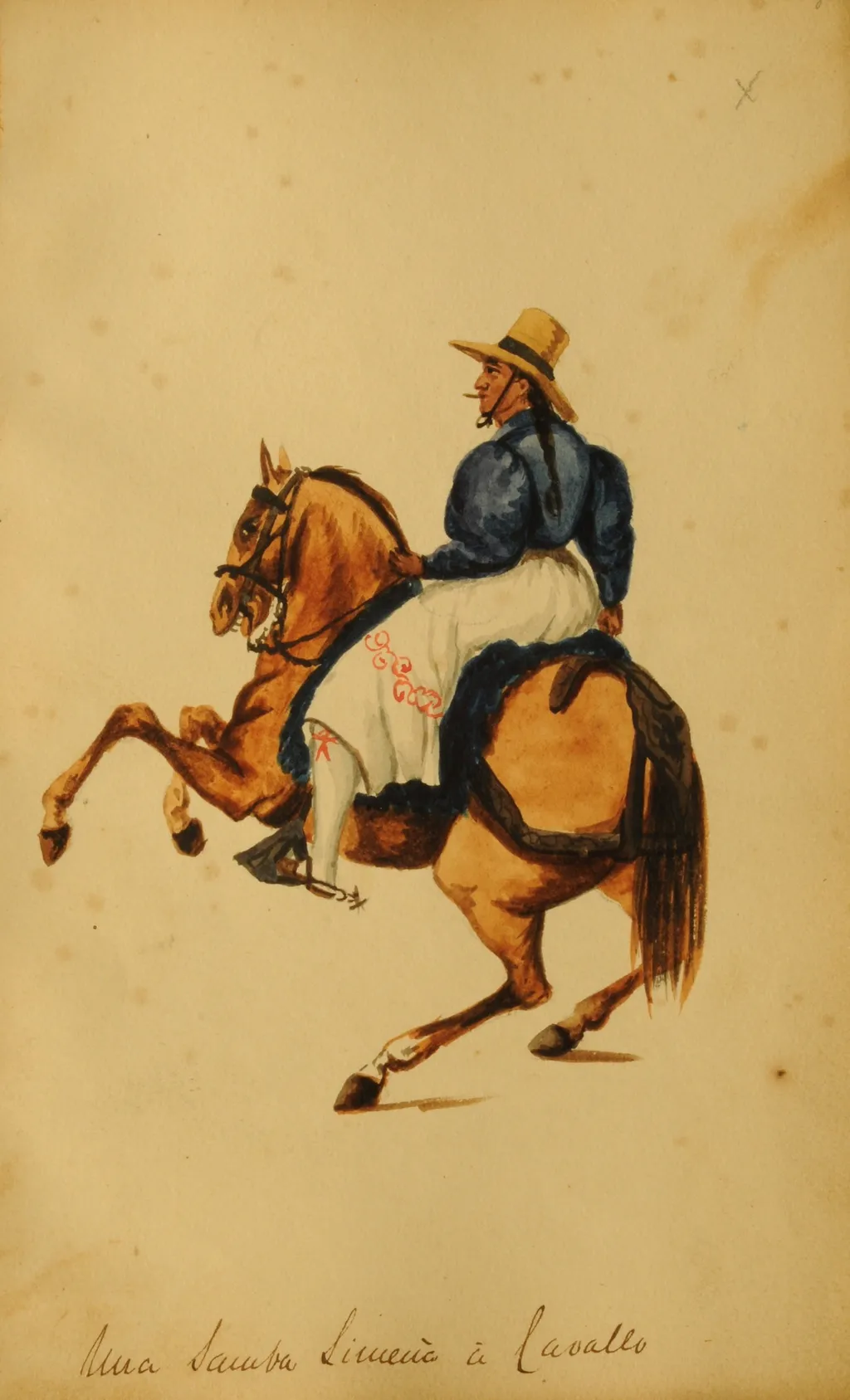 A Lima cowboy, by Pancho Fierro, unspecified, 1850