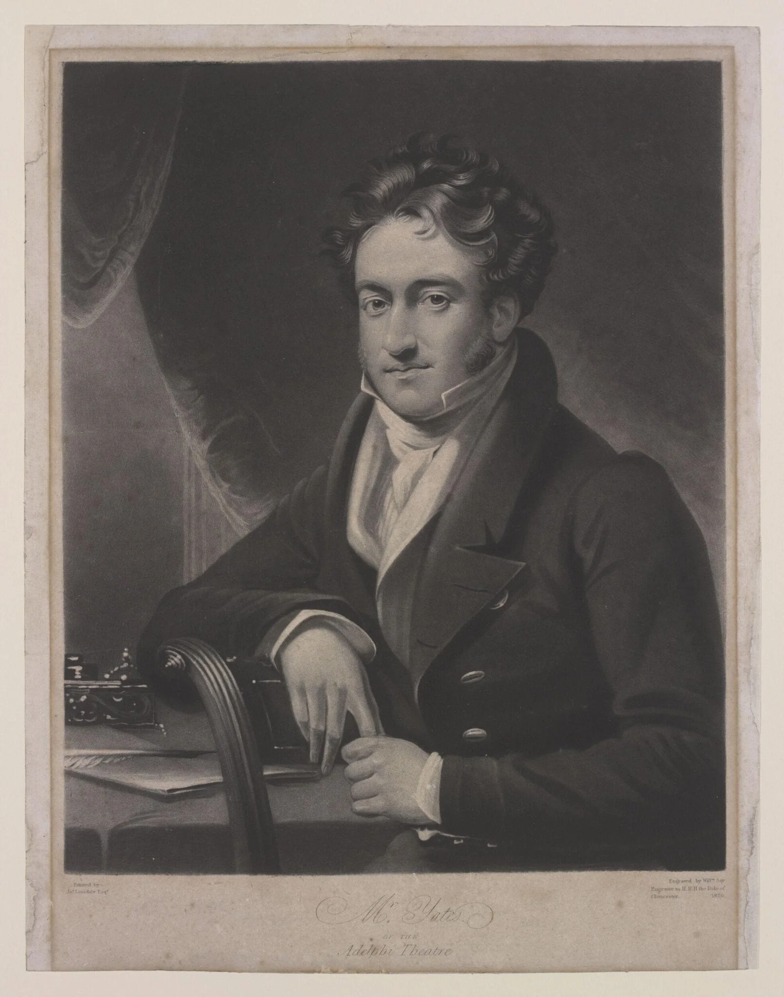 Mr Yates of the Adelphi Theatre, detail