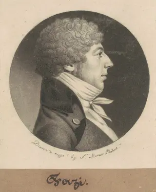 Jean Salomon Fazi, by Charles B. J. Févret de Saint-Mémin, ink, 1800