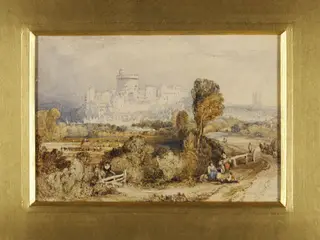 Windsor Castle, by Charles Marshall, watercolor, 1834