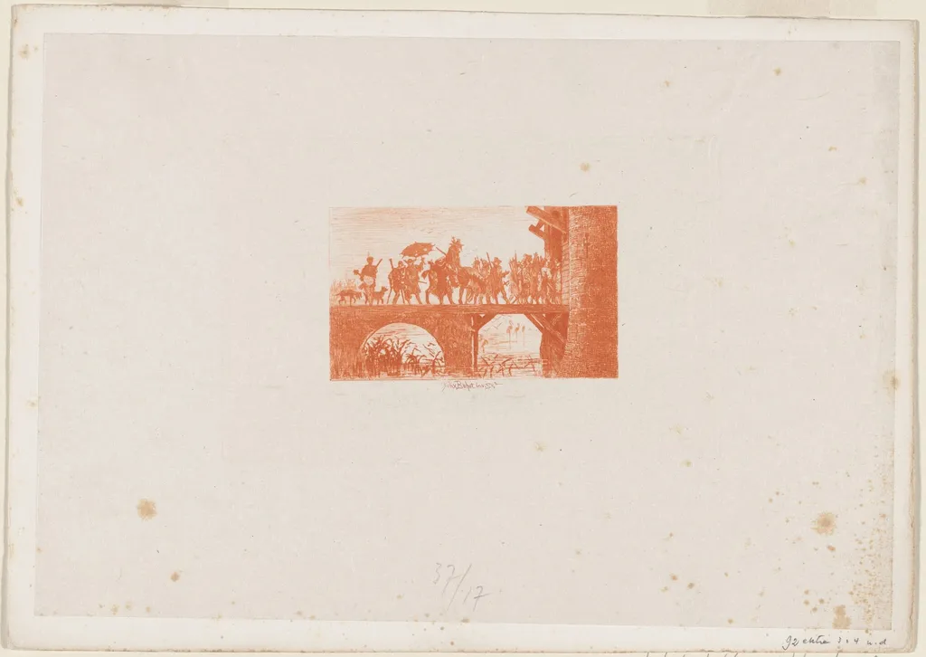 Le Soir meme.., by Félix-Hilaire Buhot, ink, 1878
