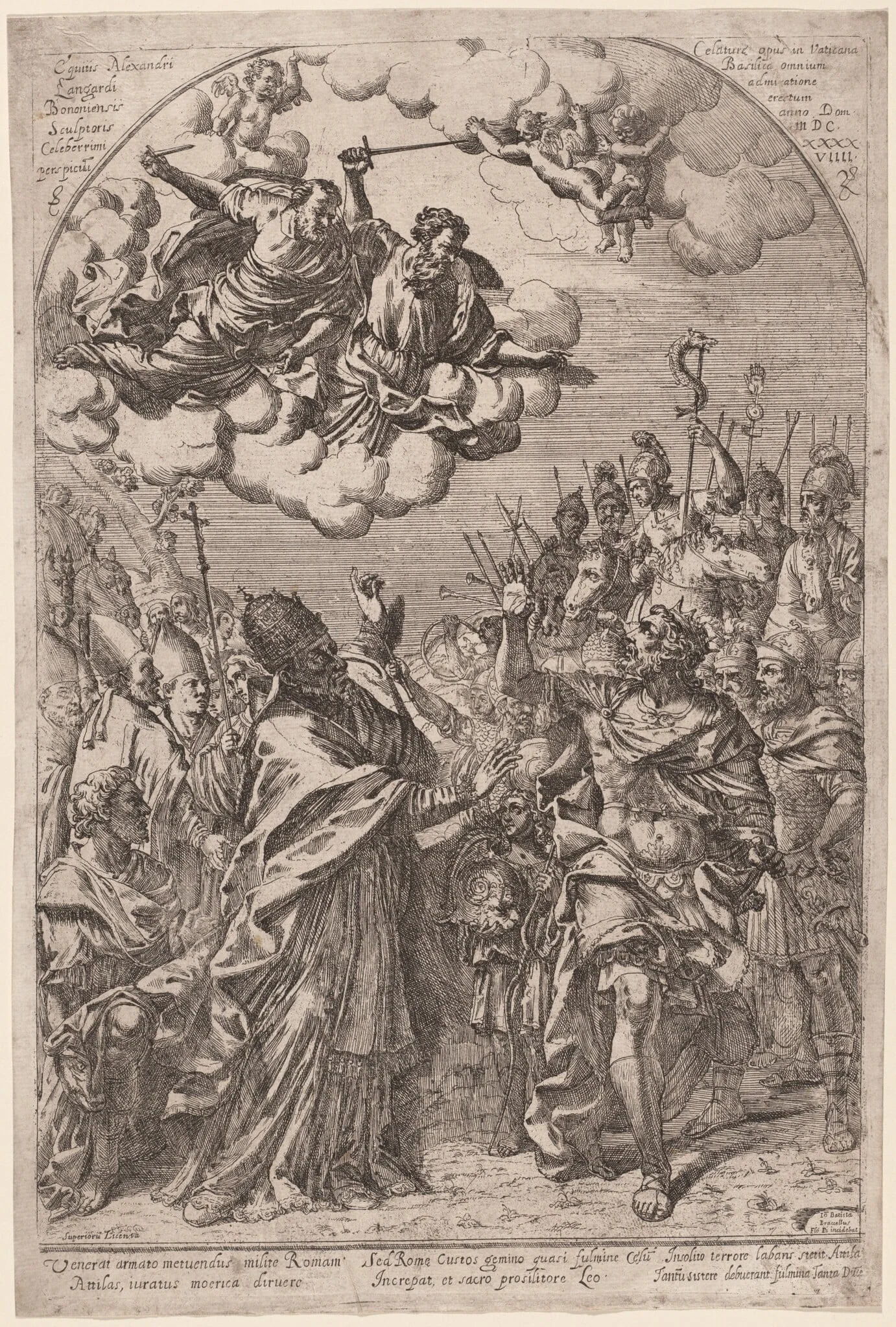 Attila at the Gates of Rome, detail