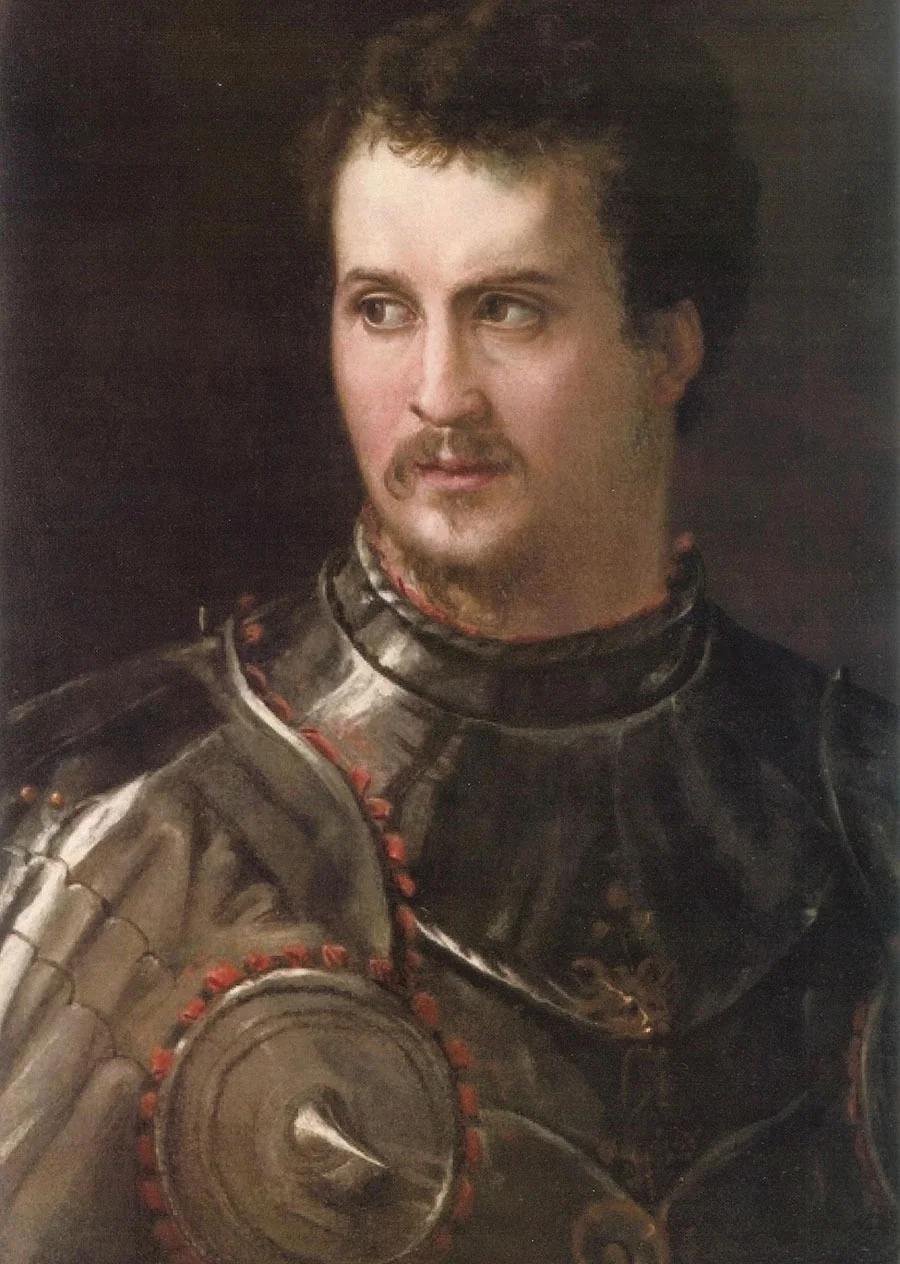 Portrait of Giovanni delle Bande Nere (Salviati), detail