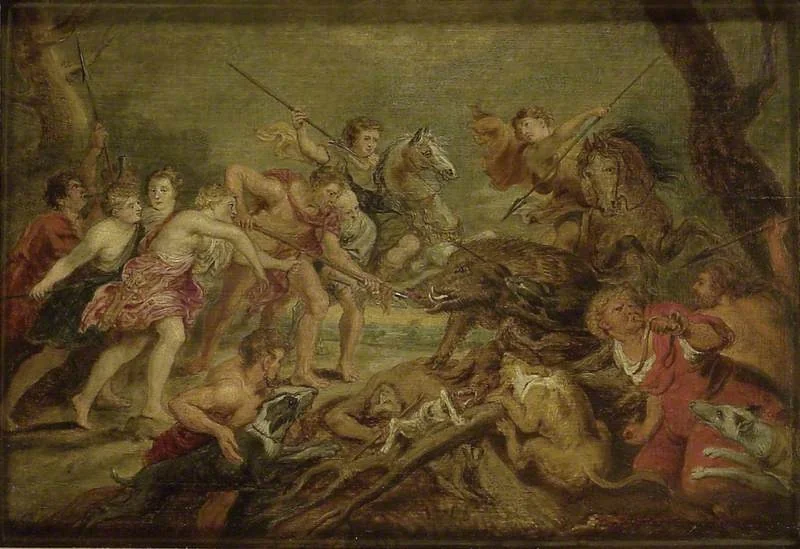 The Hunting of the Calydonian Boar, detail