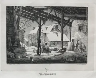 Vue de Chamboissy, by Godefroy Engelmann, 1820