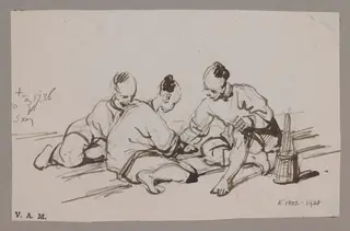 Three Chinese figures, by George Chinnery, 14