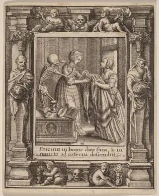 Bride, by Wenceslaus Hollar, ink, 1651