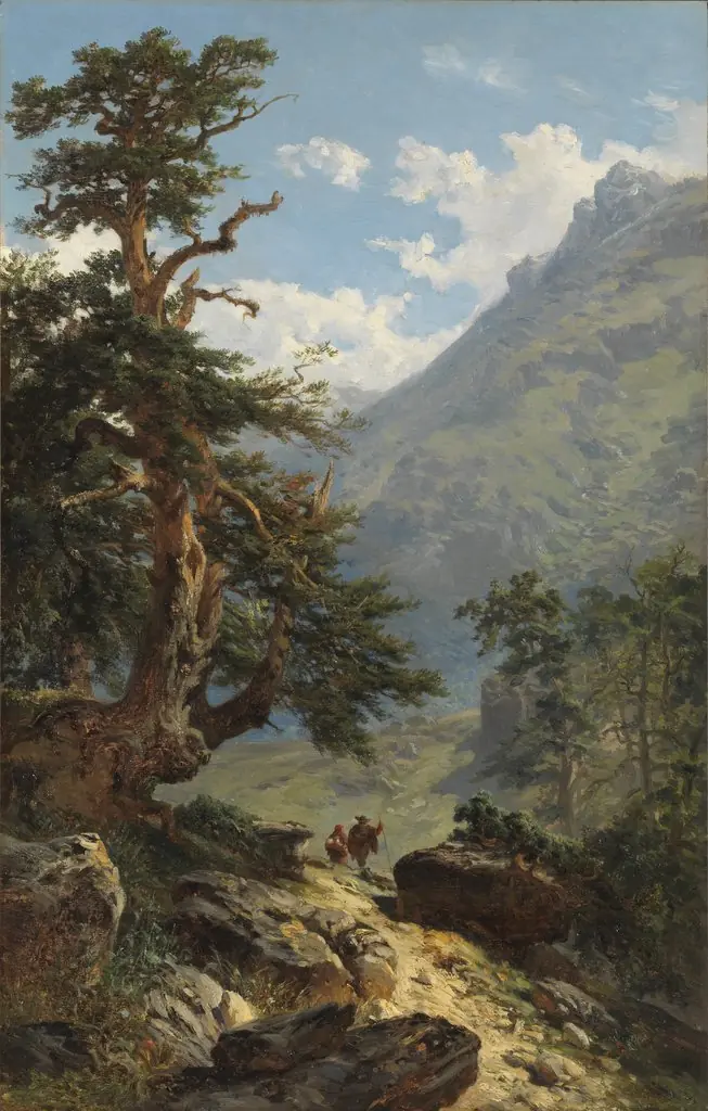 The Lane, by Carlos de Haes, oil, 1871
