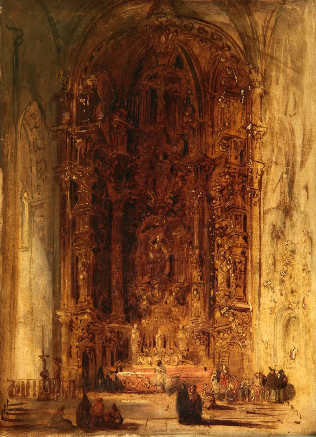 Interior de Iglesia, by Genaro Pérez Villaamil, oil, 1840