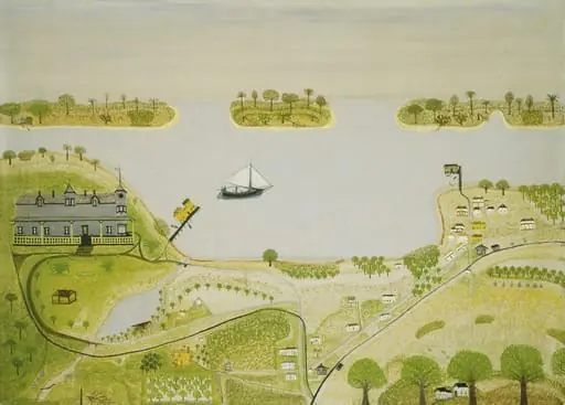 Southern Resort Town, by Dana Smith, oil, 1880