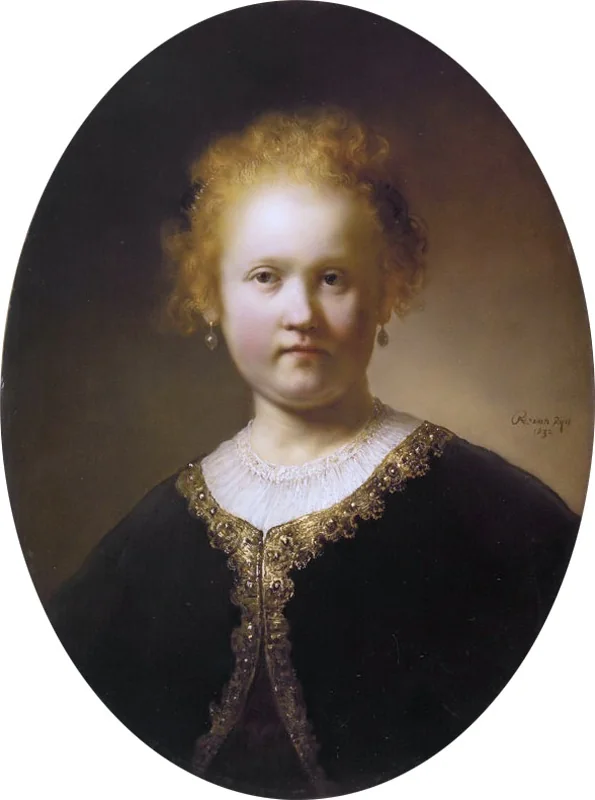 Young Girl in a Gold-Trimmed Cloak, detail