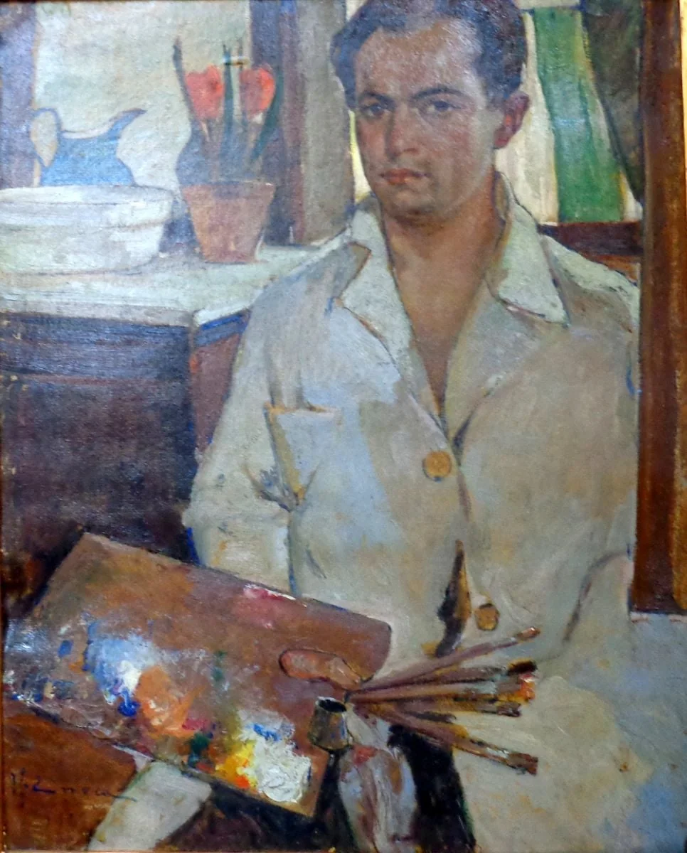 Autoportret Nicolae Enea, detail