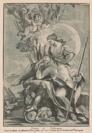 Diana and Endymion, by Nicolas LeSueur, 1704