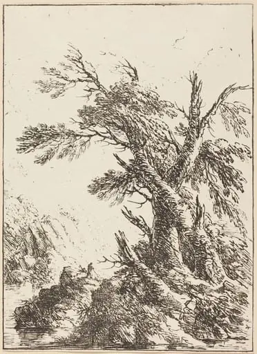 Landscape with Old Trees by Water, by 3rd earl of Warwick, Henry Richard Greville